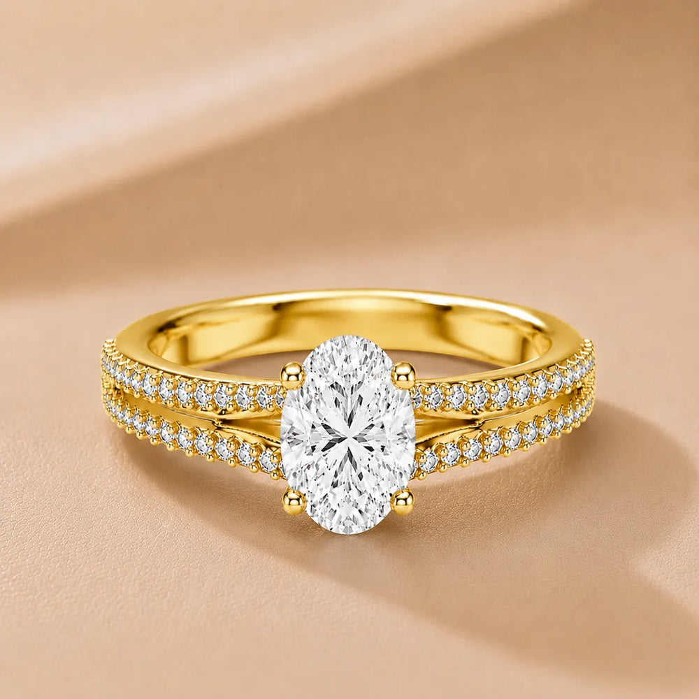 Serene Spark Ring with Eight Prong