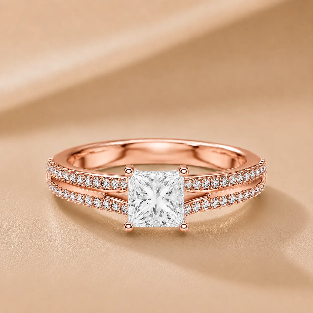 Serene Spark Ring with Eight Prong