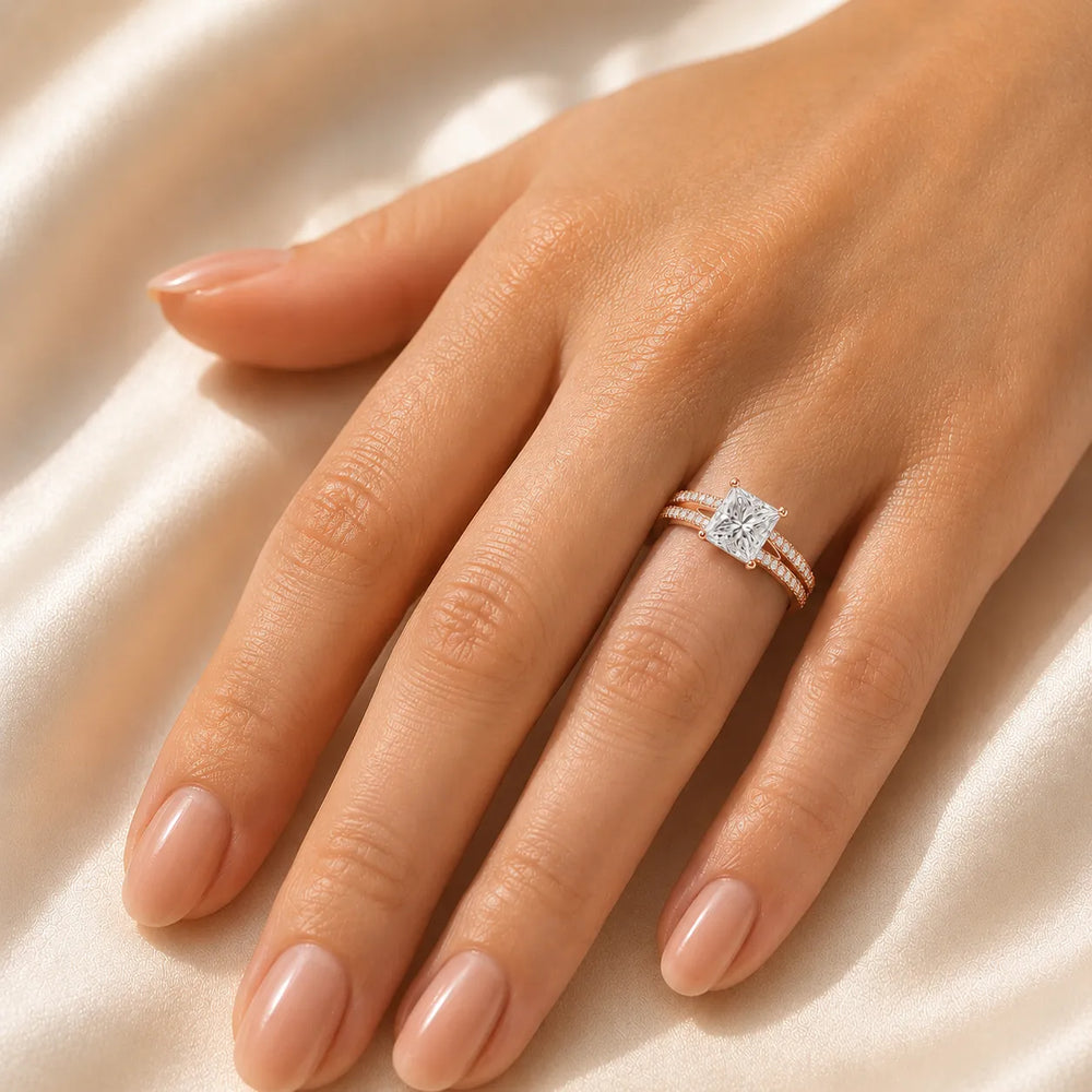 Serene Spark Ring with Eight Prong