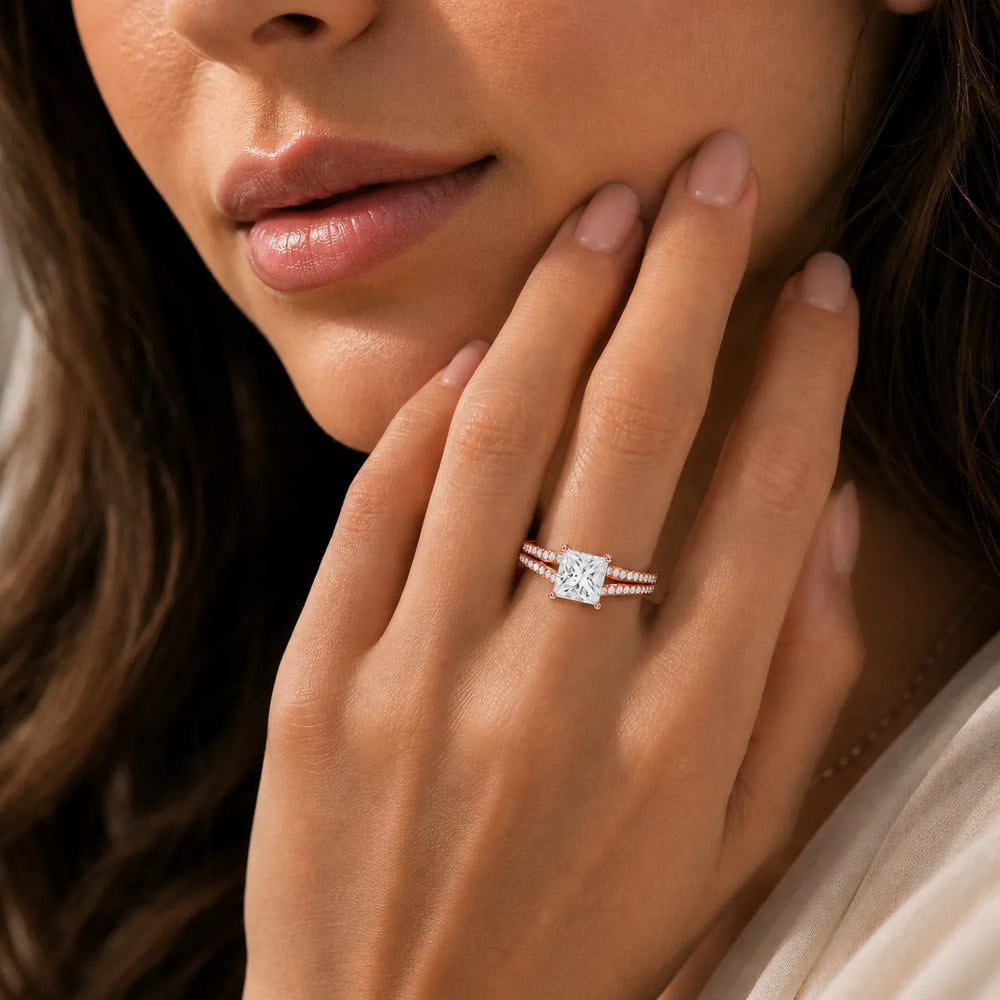 Serene Spark Ring with Eight Prong