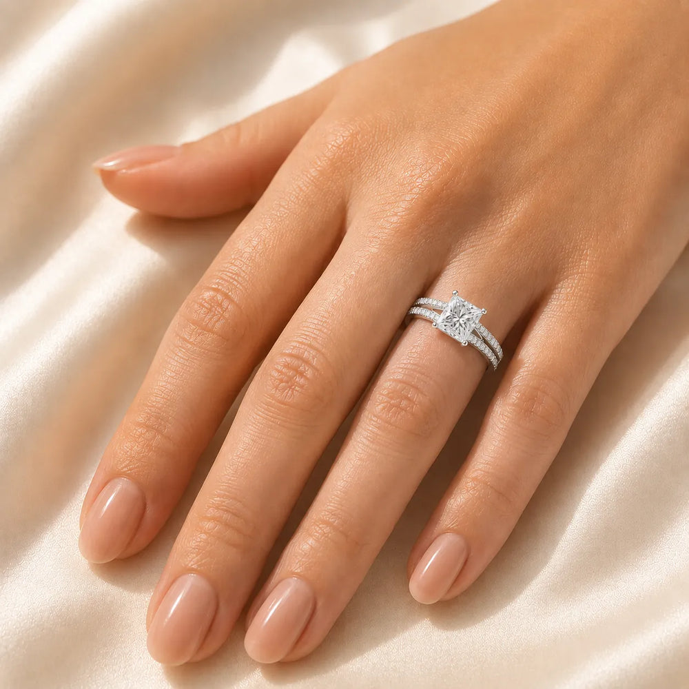 Serene Spark Ring with Eight Prong