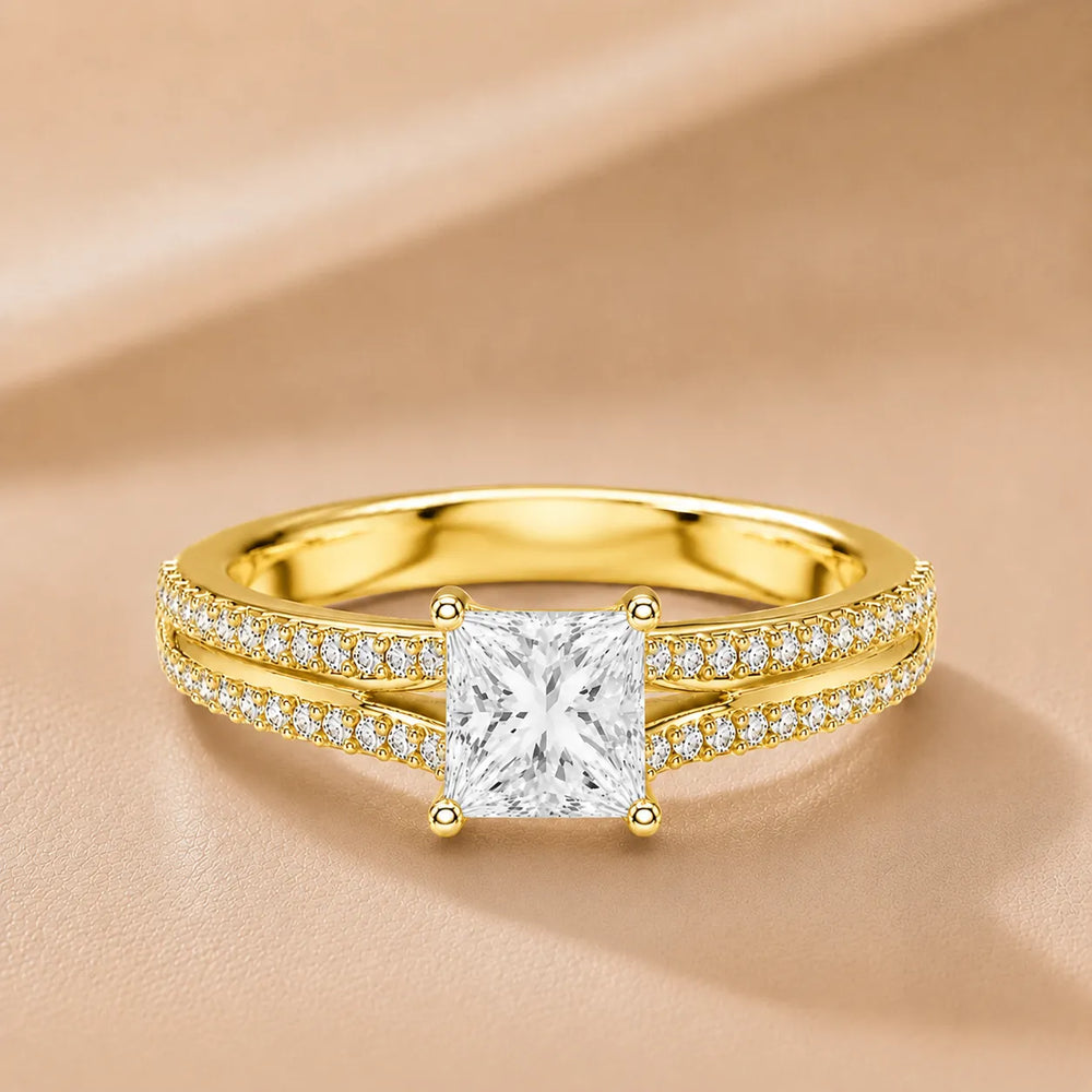 Serene Spark Ring with Eight Prong