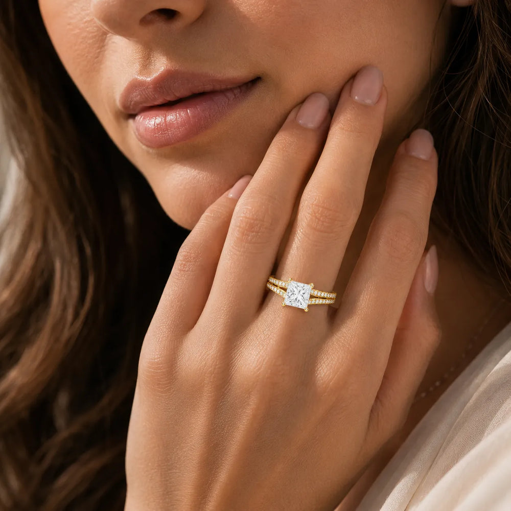 Serene Spark Ring with Eight Prong