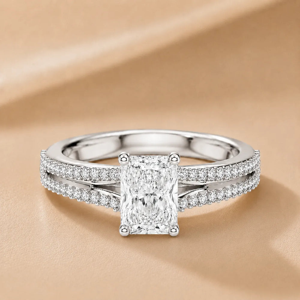 Serene Spark Ring with Eight Prong