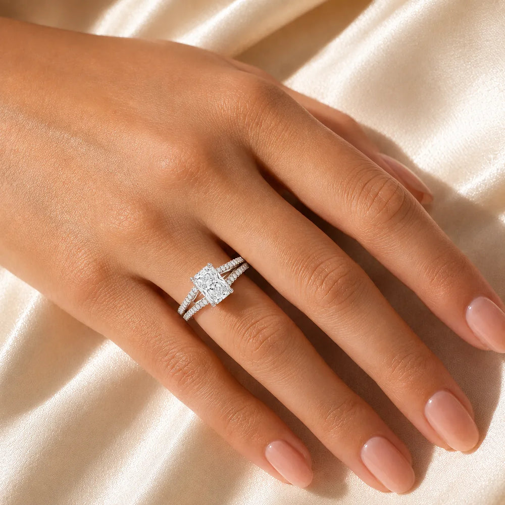 Serene Spark Ring with Eight Prong
