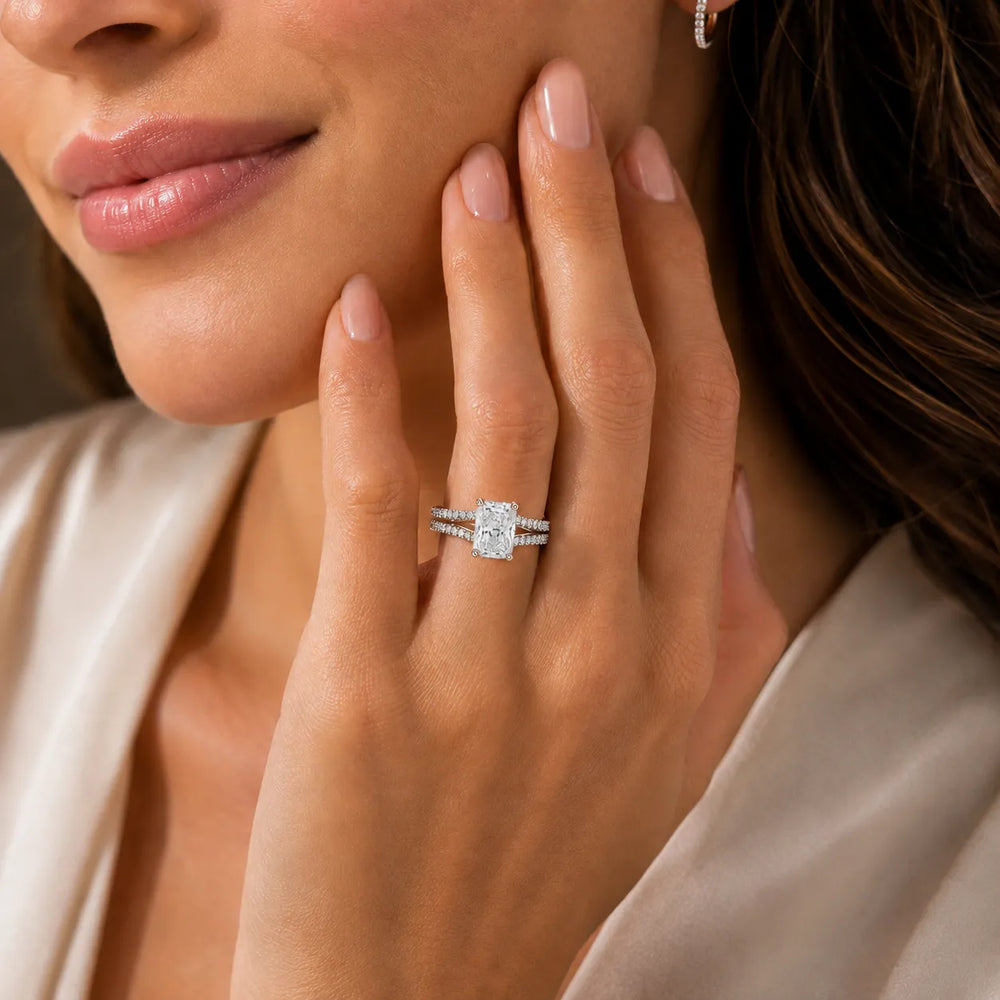 Serene Spark Ring with Eight Prong