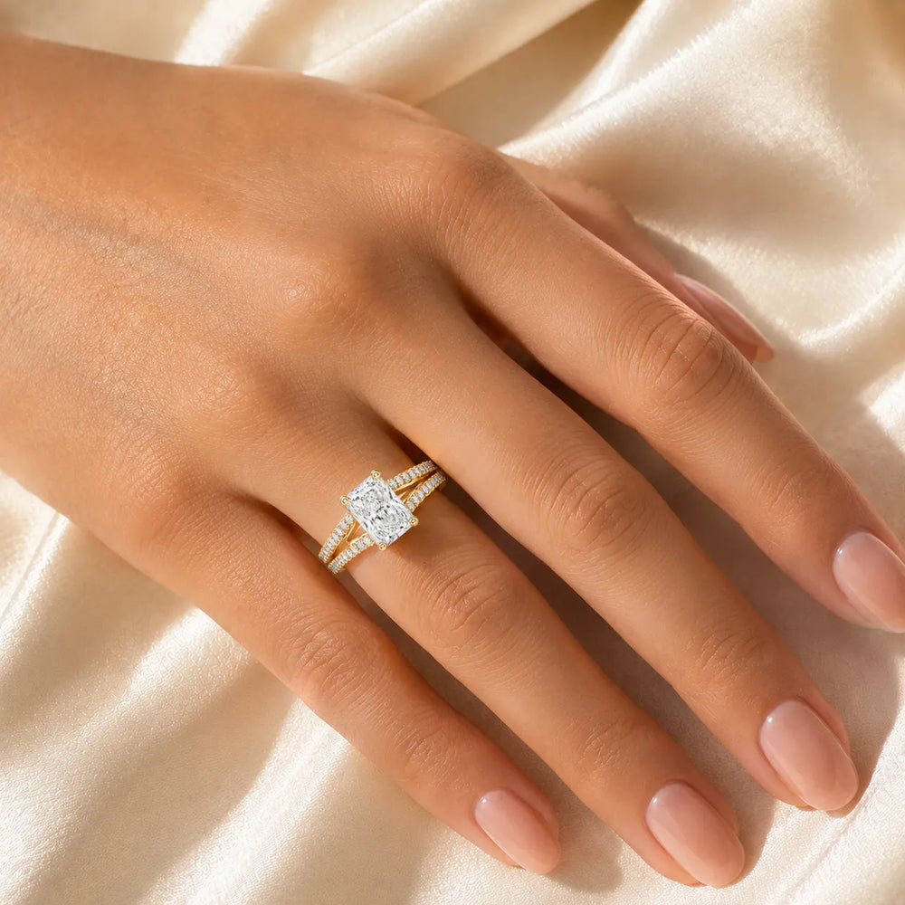 Serene Spark Ring with Eight Prong