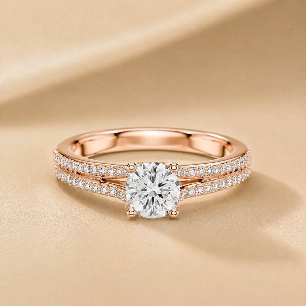 Serene Spark Ring with Eight Prong