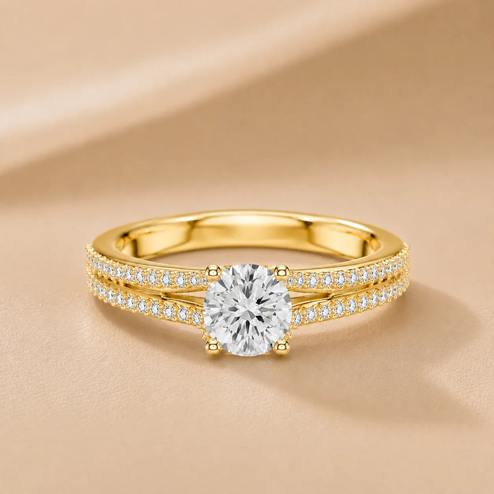 Serene Spark Ring with Eight Prong