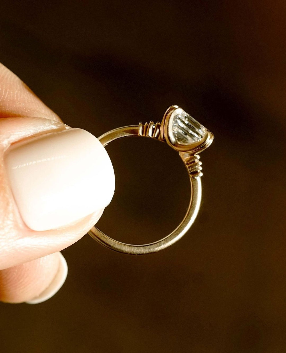 Asscher Cut Labgrown Engagement Ring