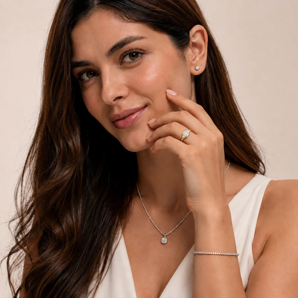 Essential Three-Stone Asscher Diamond Engagement Ring