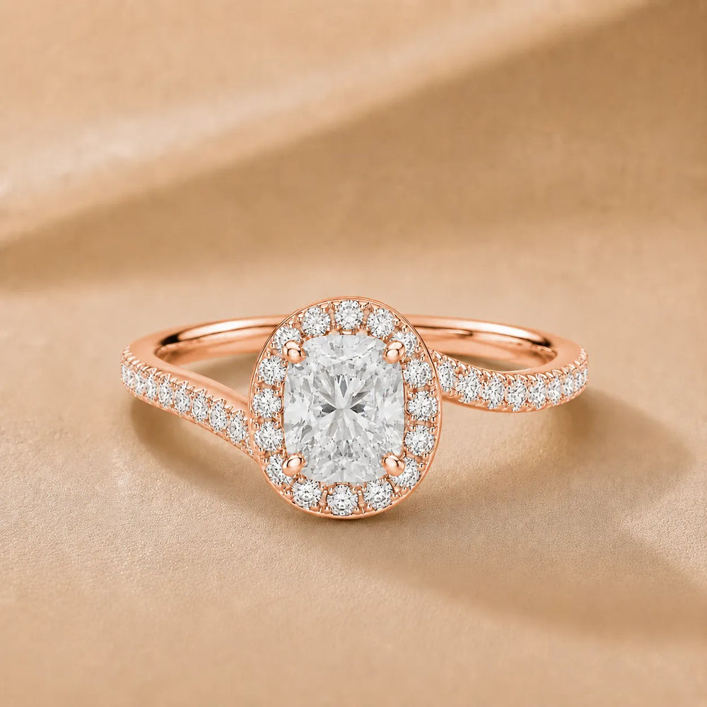 Eternal Halo Twisted Ring