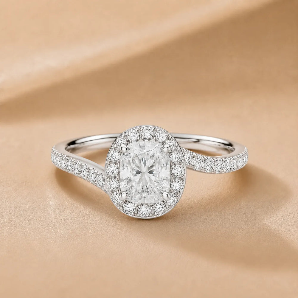 Eternal Halo Twisted Ring