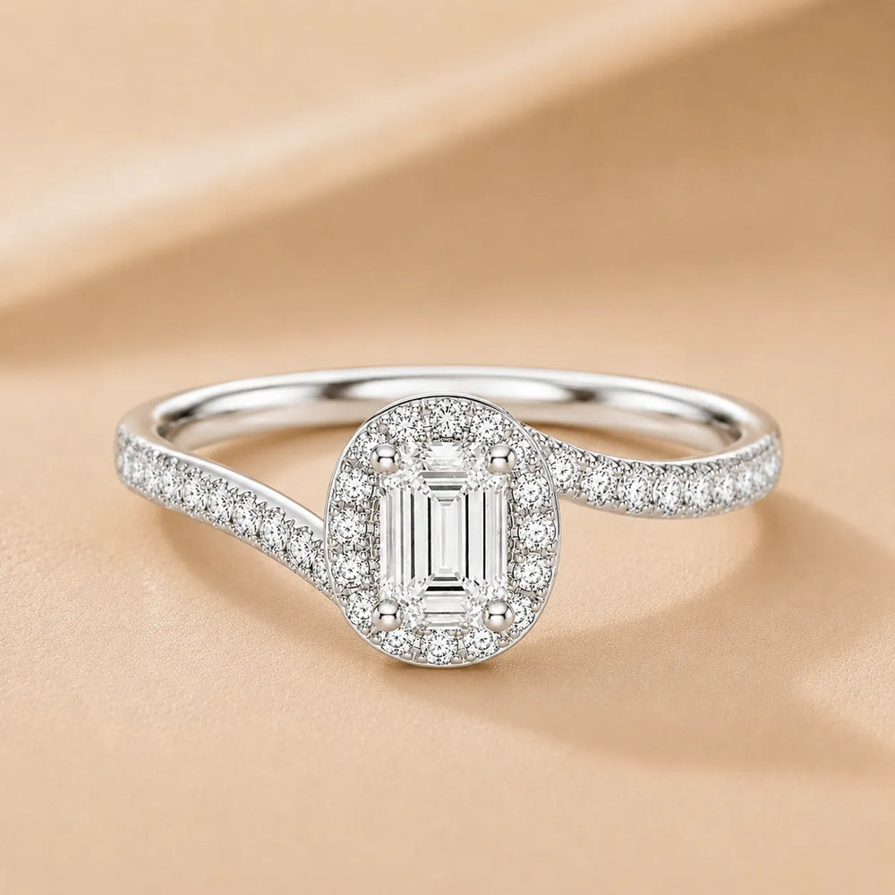 Eternal Halo Twisted Ring