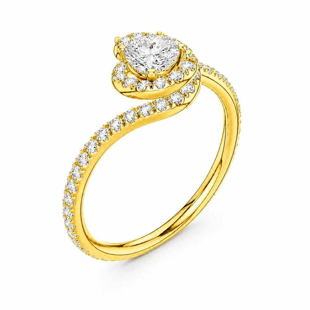 Eternal Halo Twisted Ring