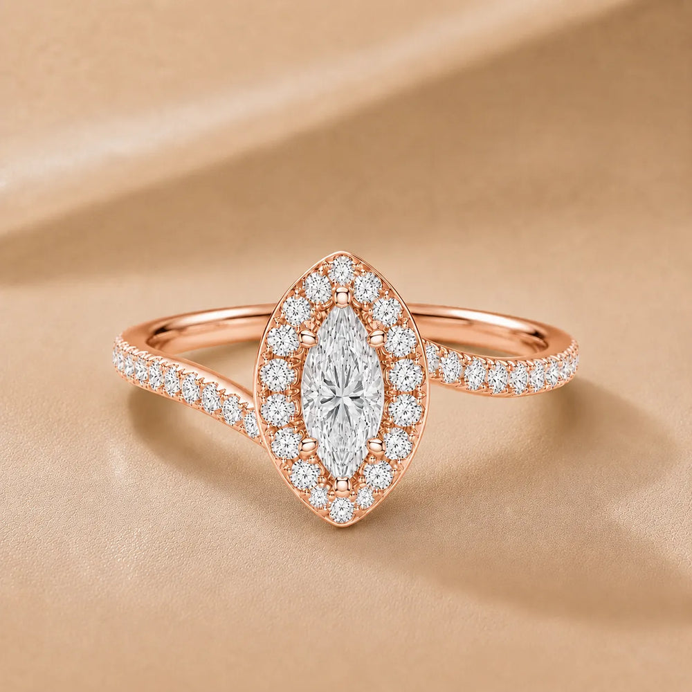 Eternal Halo Twisted Ring