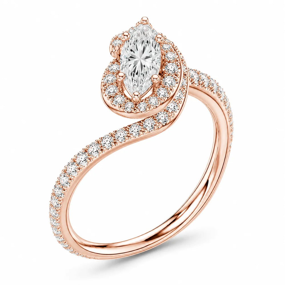 Eternal Halo Twisted Ring