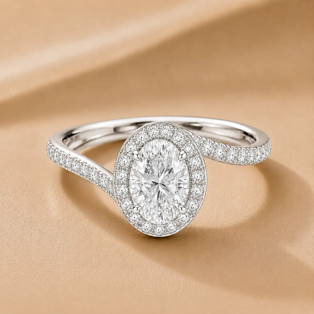 Eternal Halo Twisted Ring
