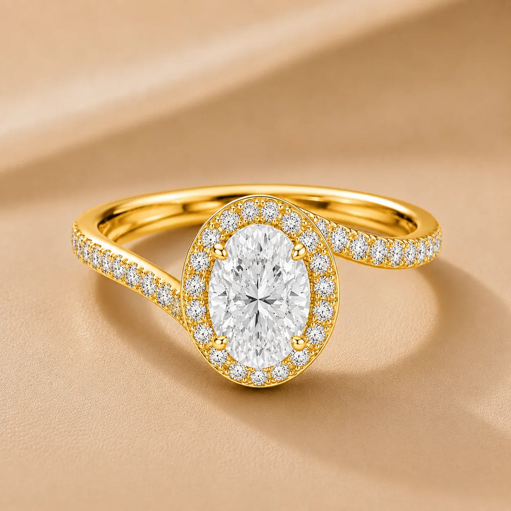 Eternal Halo Twisted Ring