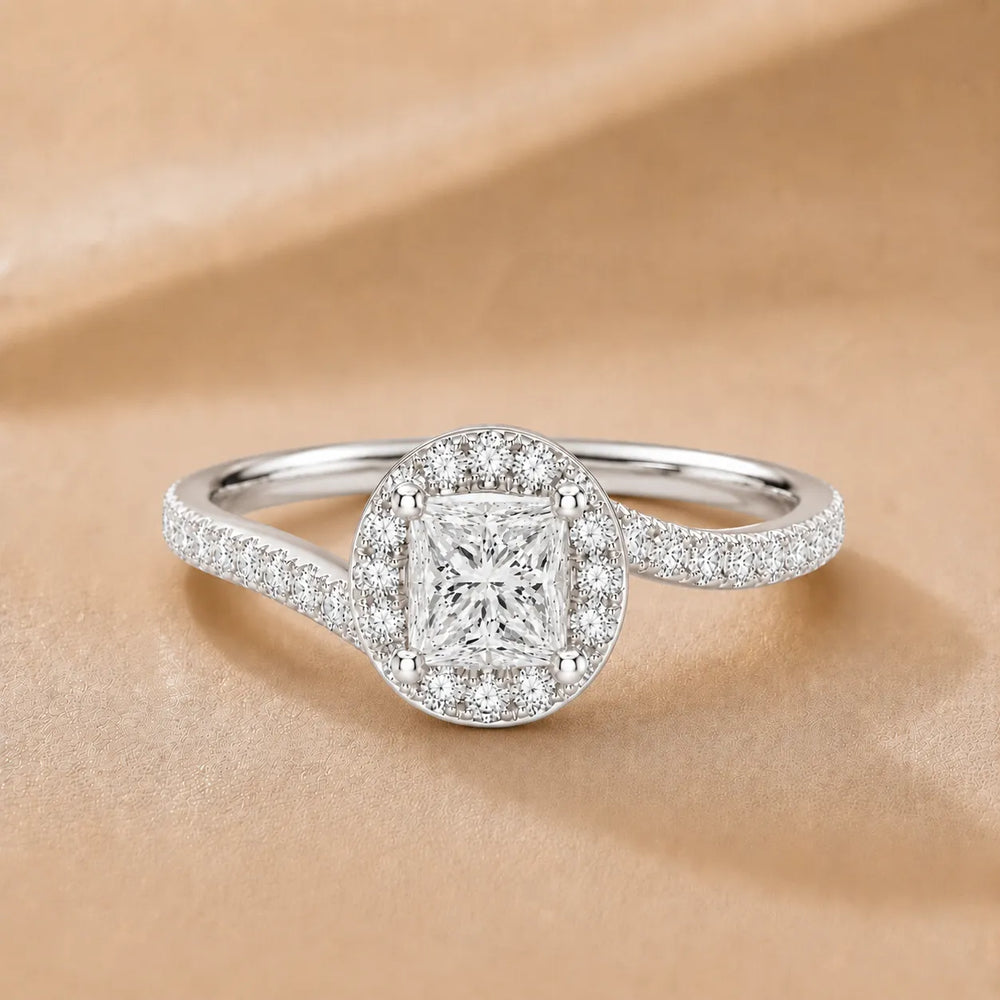 Eternal Halo Twisted Ring