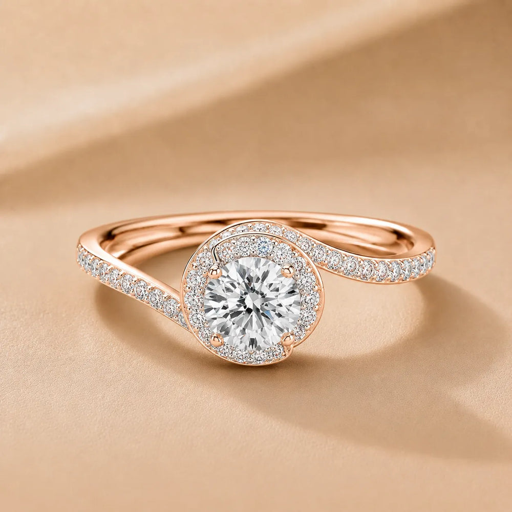 Eternal Halo Twisted Ring