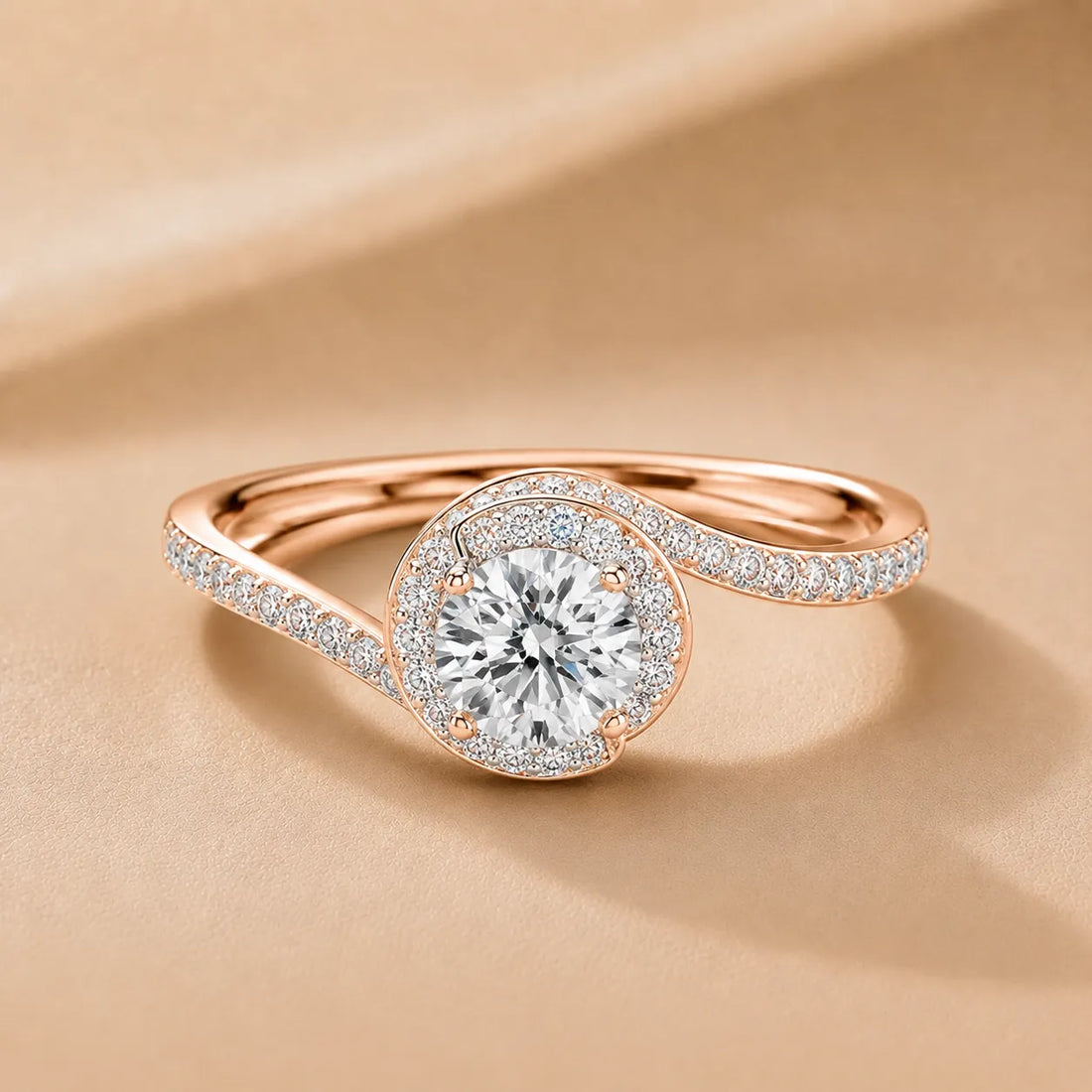 Eternal Halo Twisted Ring