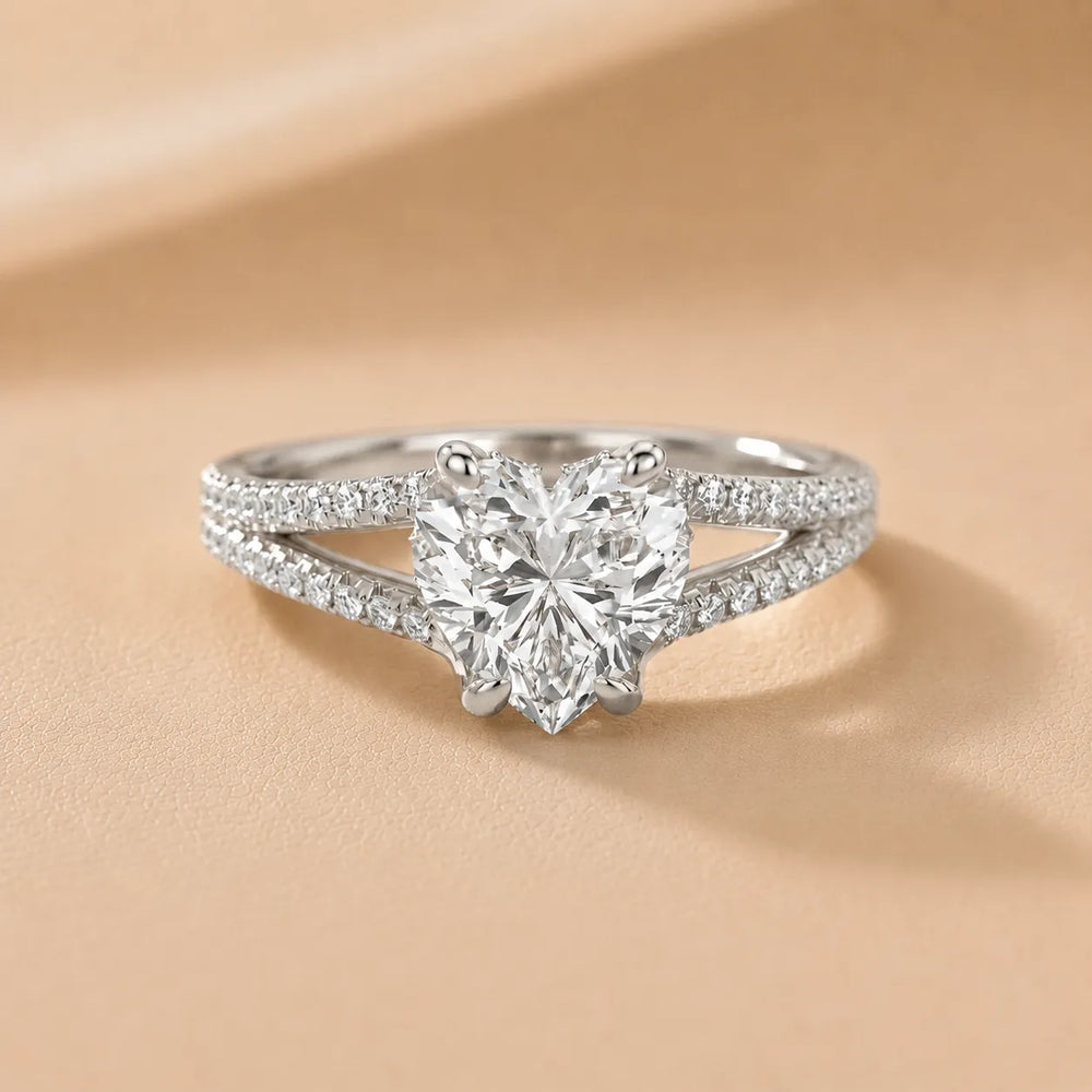 Eternal Embrace Solitaire Emerald Diamond Engagement Ring