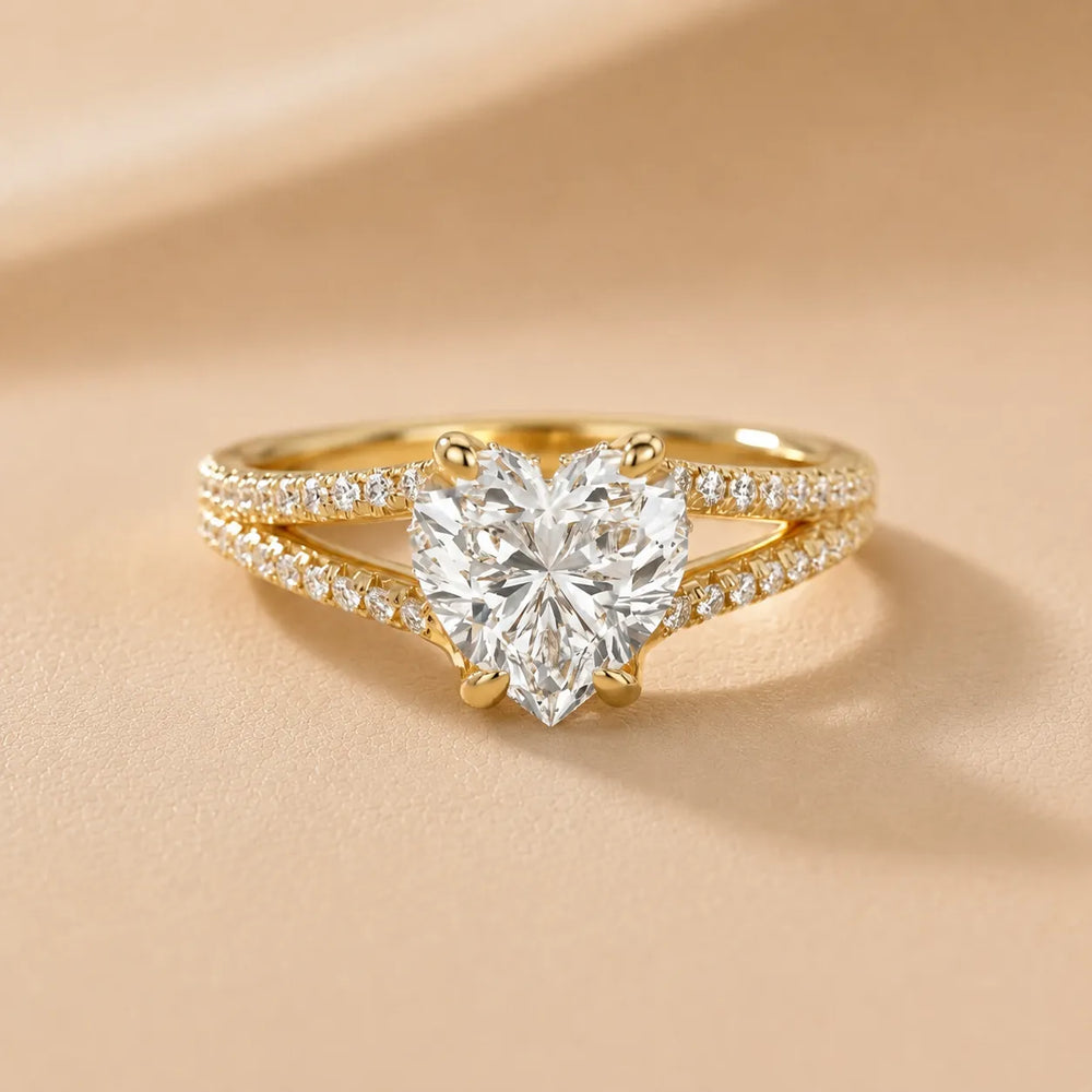 Eternal Embrace Solitaire Emerald Diamond Engagement Ring