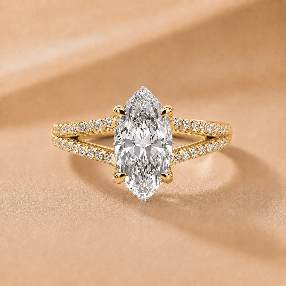 Eternal Embrace Solitaire Emerald Diamond Engagement Ring