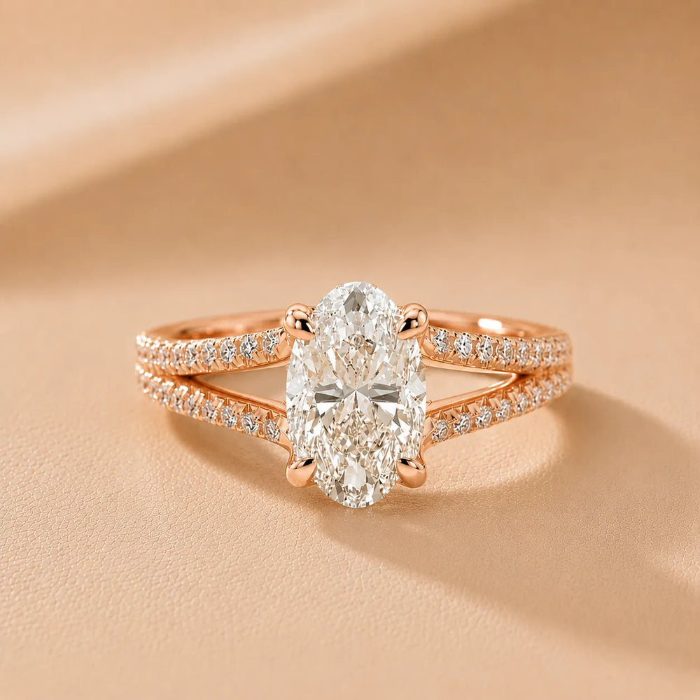 Eternal Embrace Solitaire Emerald Diamond Engagement Ring