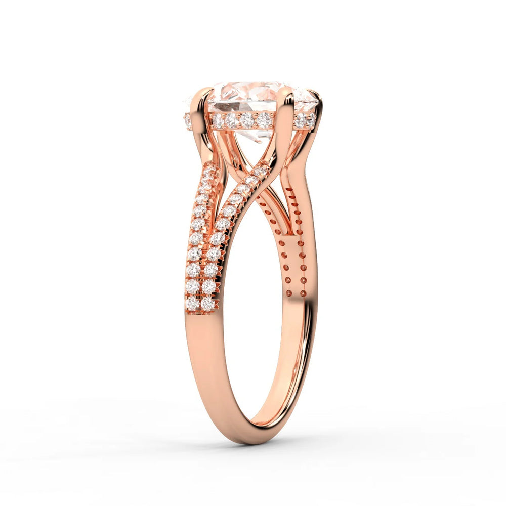 Eternal Embrace Solitaire Emerald Diamond Engagement Ring