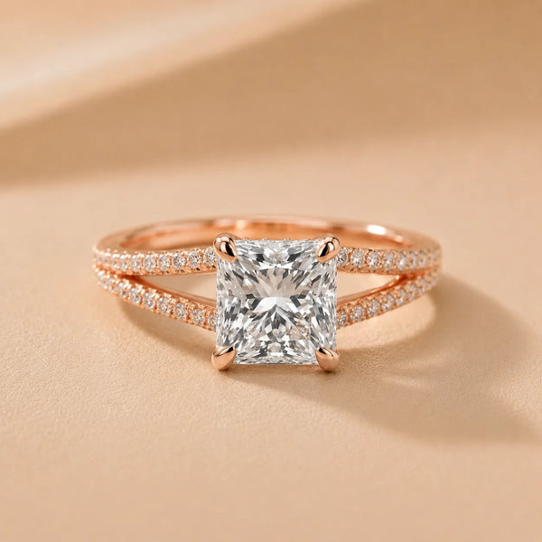 Eternal Embrace Solitaire Princess Diamond Engagement Ring