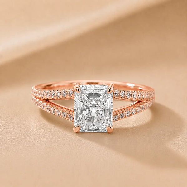 Eternal Embrace Solitaire Radiant Diamond Engagement Ring