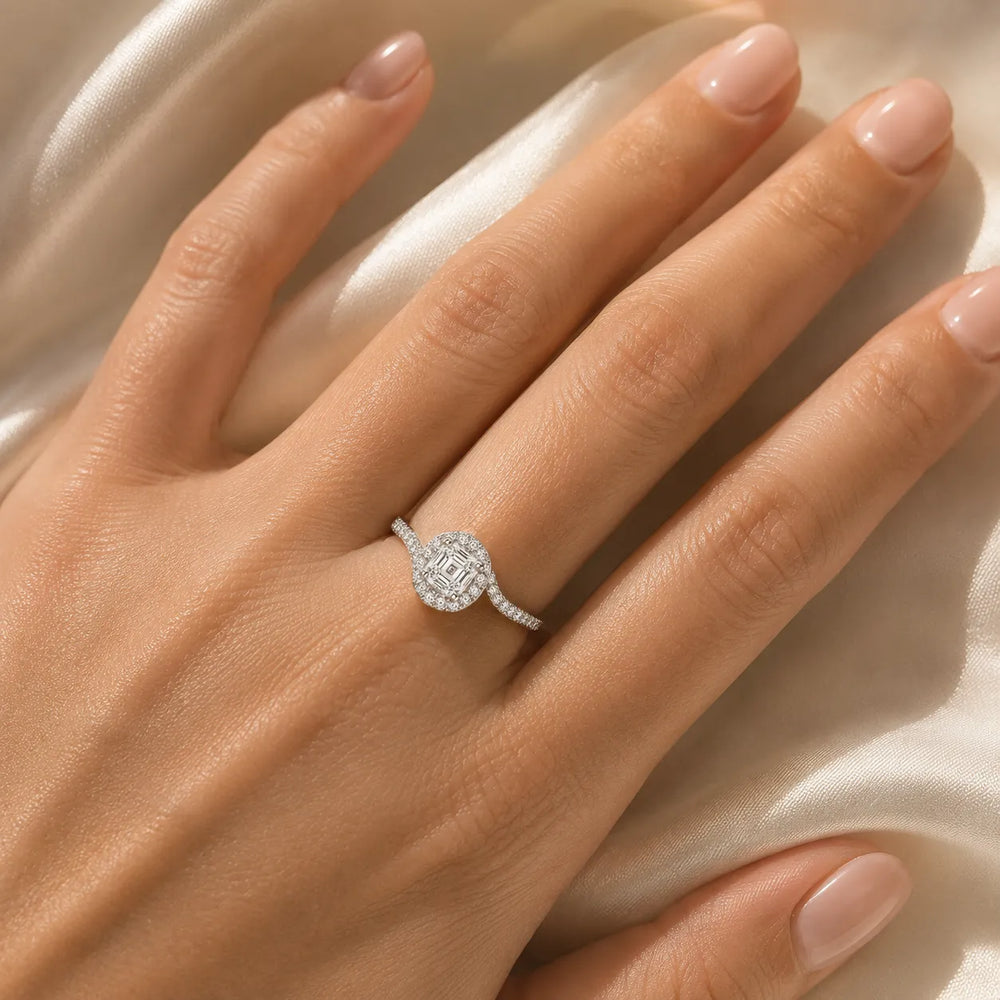 Eternal Halo Twisted Ring