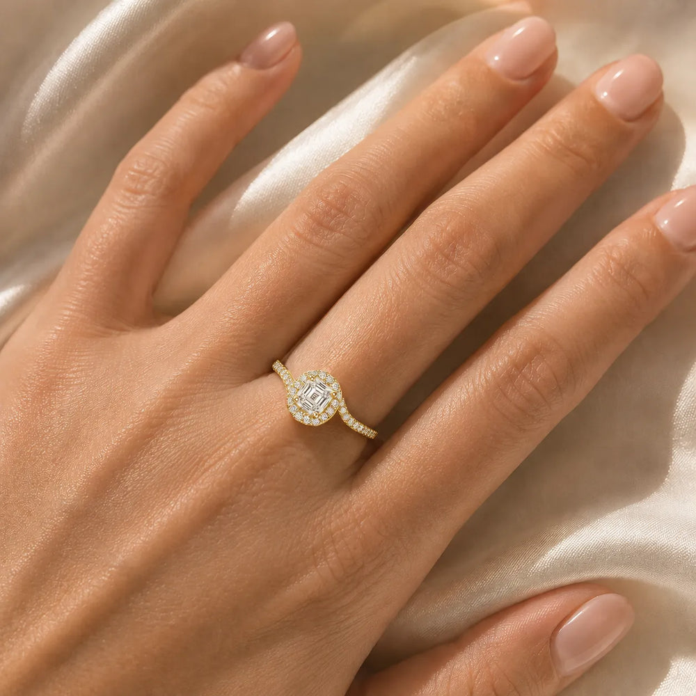 Eternal Halo Twisted Ring