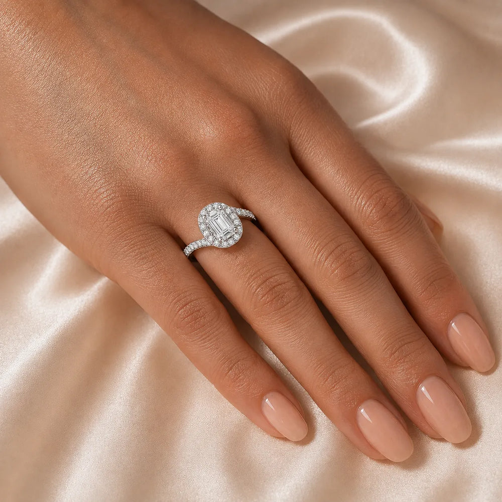 Eternal Halo Twisted Ring