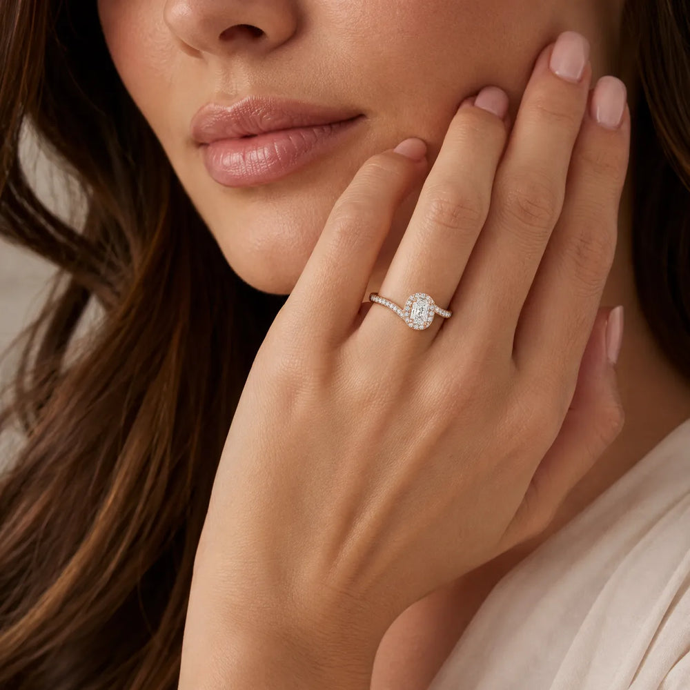 Eternal Halo Twisted Ring