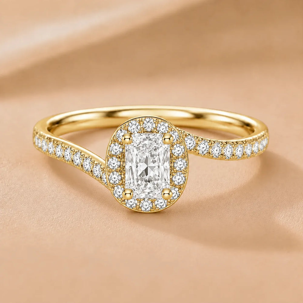 Eternal Halo Twisted Ring