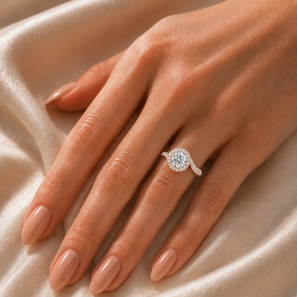 Eternal Halo Twisted Ring
