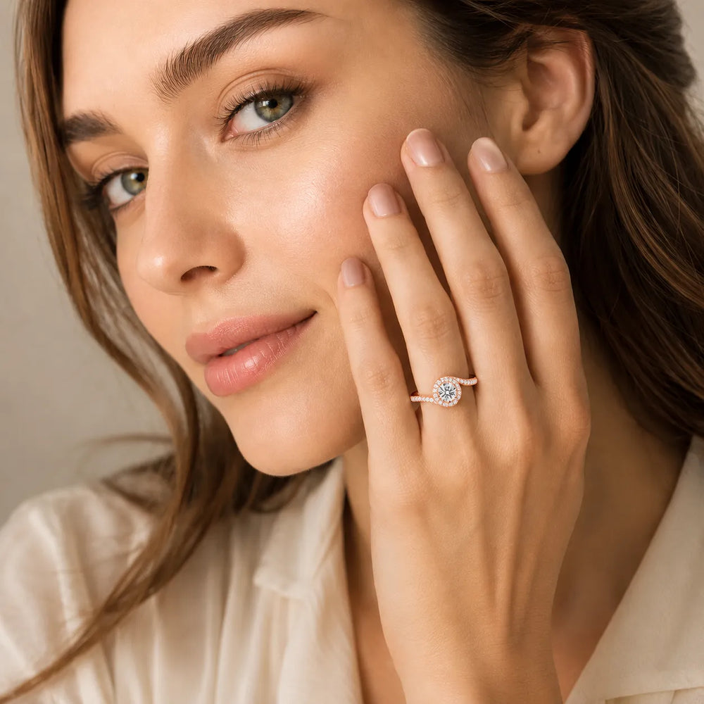 Eternal Halo Twisted Ring