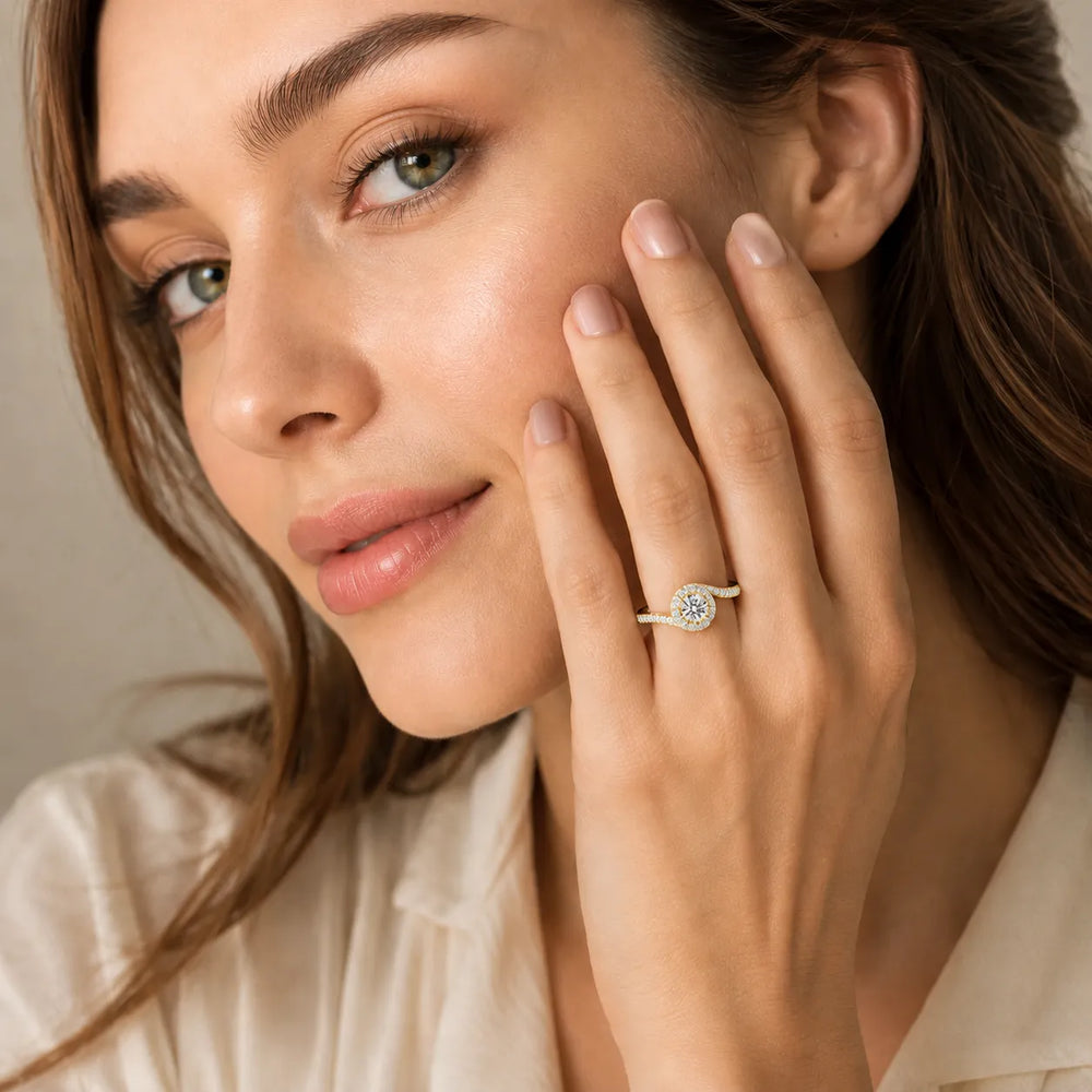 Eternal Halo Twisted Ring