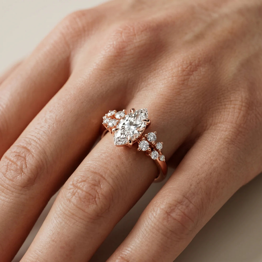 Evelina Bloom Marquise Diamond Engagement Ring