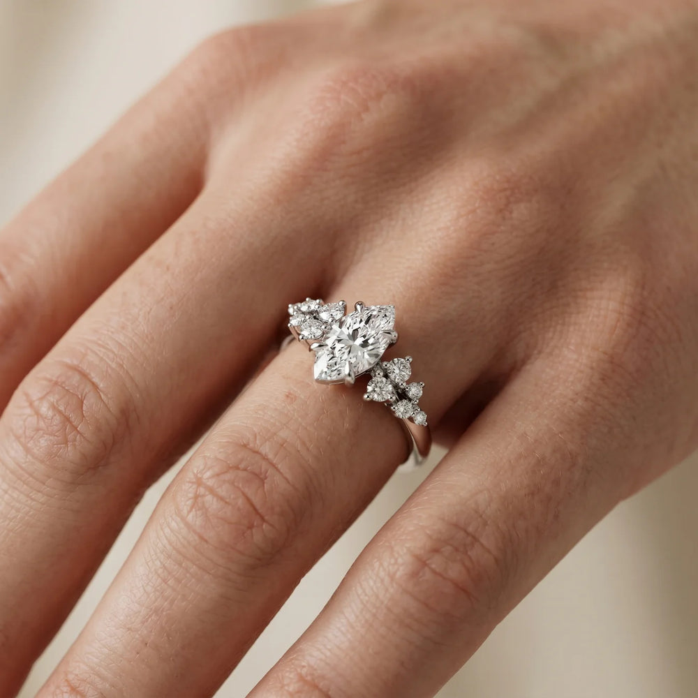 Evelina Bloom Marquise Diamond Engagement Ring