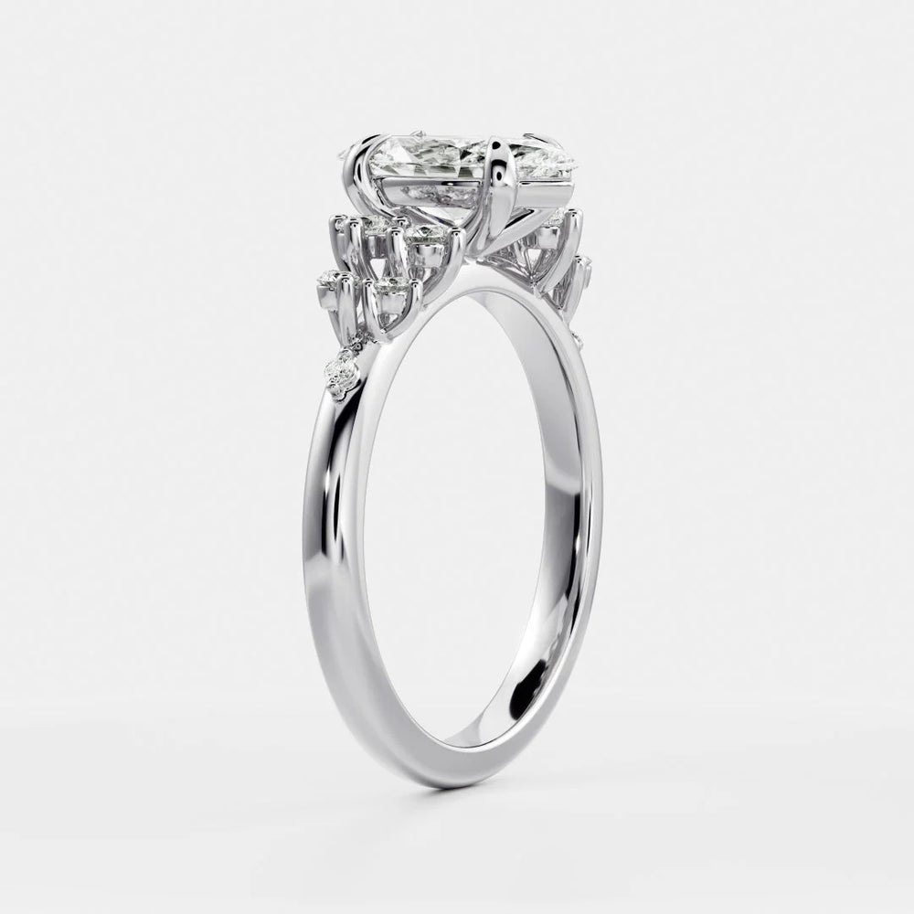 Evelina Bloom Marquise Diamond Engagement Ring