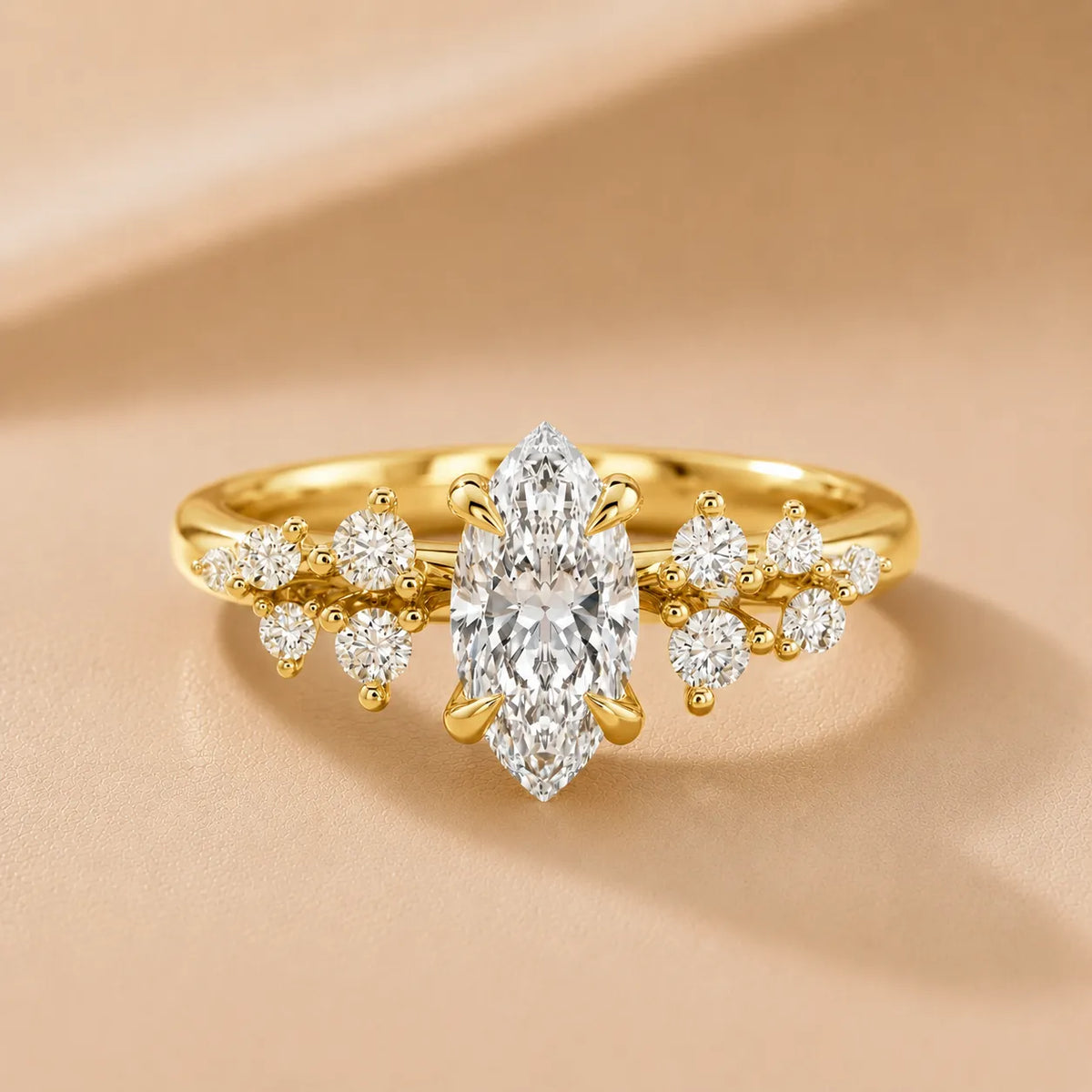 Evelina Bloom Marquise Diamond Engagement Ring