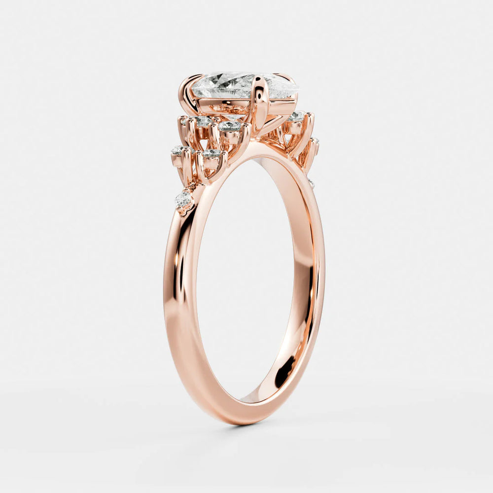 Evelina Bloom Marquise Diamond Engagement Ring