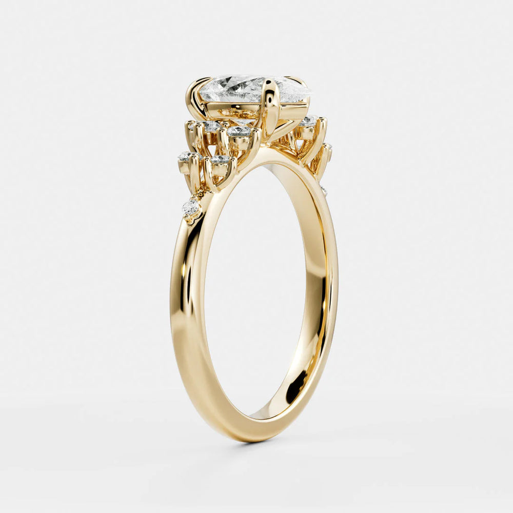 Evelina Bloom Marquise Diamond Engagement Ring