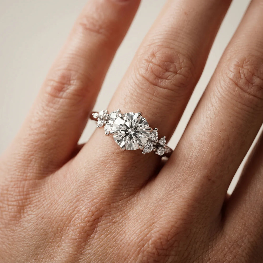 Evelina Bloom Marquise Diamond Engagement Ring