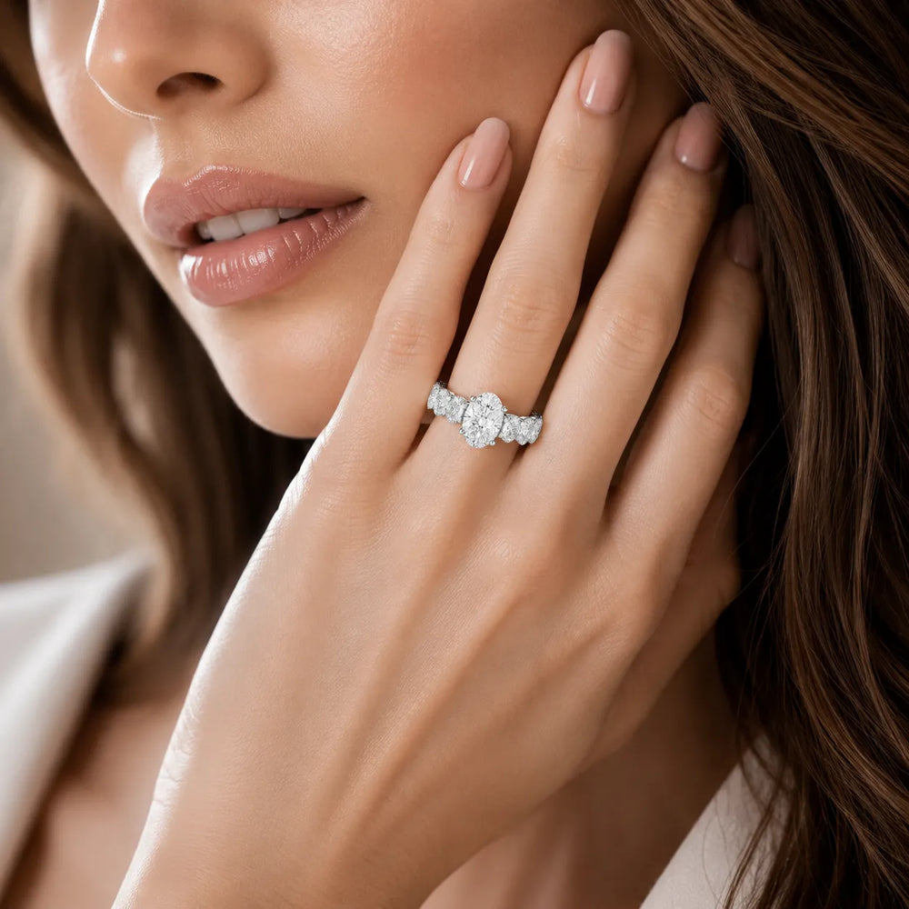 The Everlasting Grace Ring with Oval Diamond