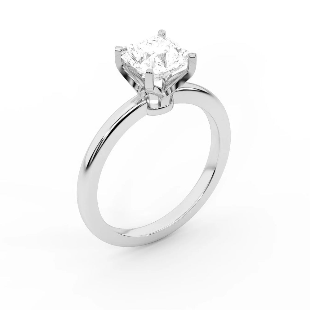 Flora Guardian Solitaire Cushion Diamond Engagement Ring